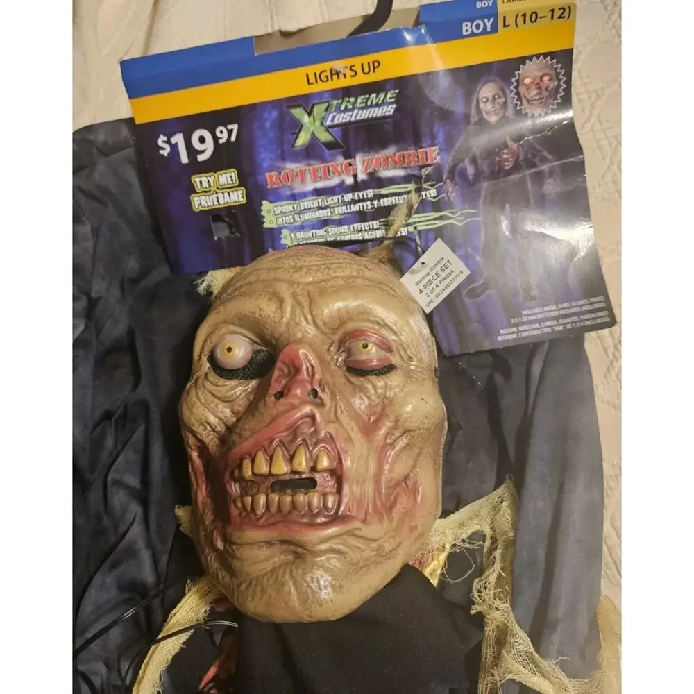 New -Rotting Zombie Boy's Halloween Costume Horror Size L 10-12 Xtreme Costumes